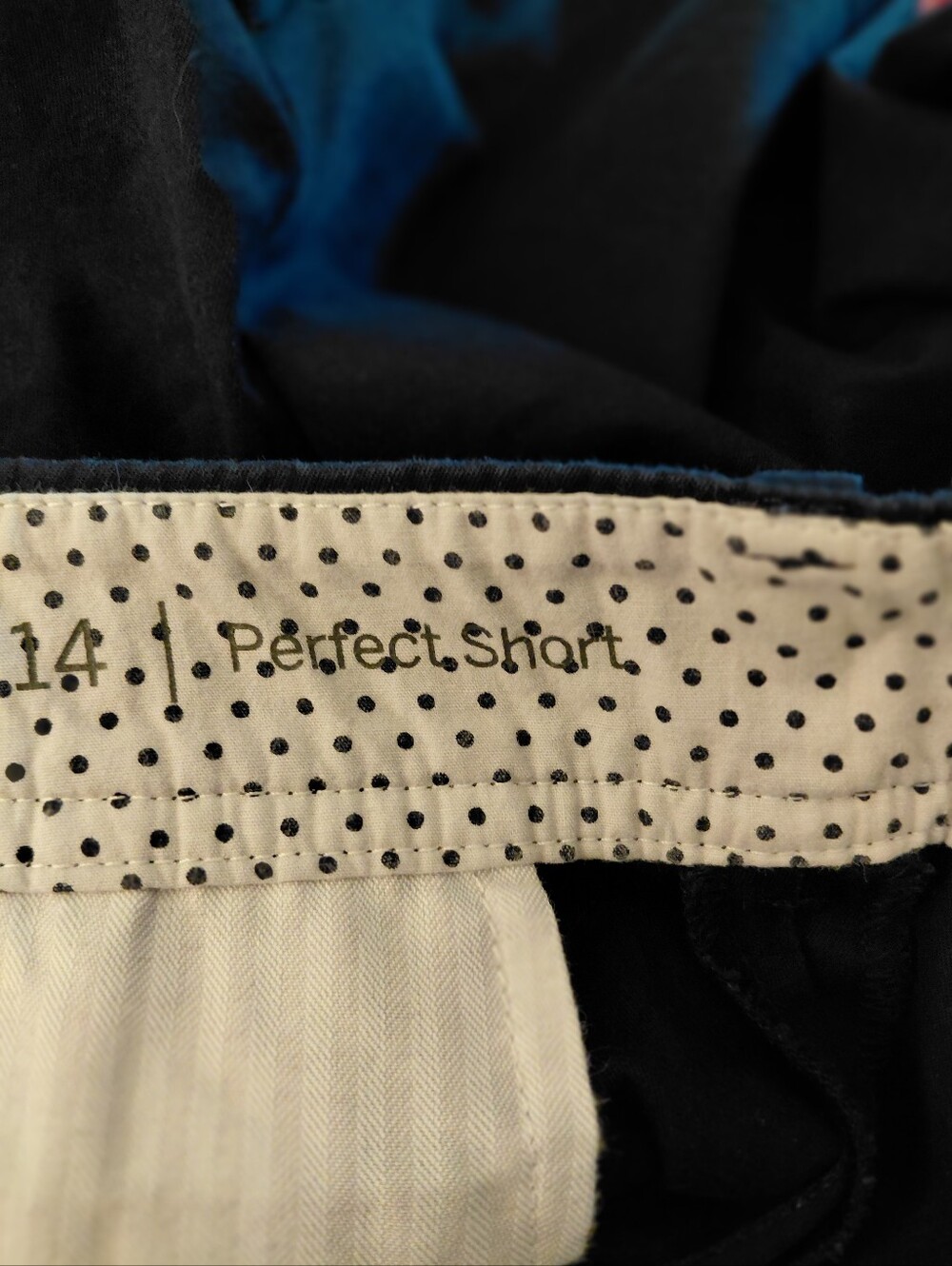 TALBOTS SZ 14 NAVY PERFECT SHORT CHINO COTTON BLEND BERMUDA NAUTICAL PREPPY - Picture 7 of 8